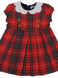 Vestito scozzese rosso bambina