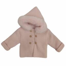 Cappottino maglia neonata rosa