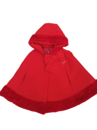 Cappotto mantella rosso bambina Petit