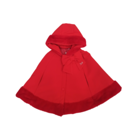 Cappotto mantella rosso bambina Petit