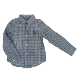 Camicia quadri azzurra bambino