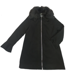 Cappotto nero con zip ragazza