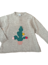 Maglione grigio cactus bambina