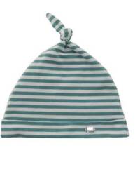 Cappellino neonato righe bianche verdi Ninnaoh