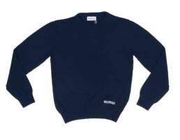 Maglione girocollo blu ragazzo Bikkembergs