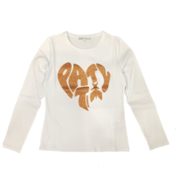 T-shirt bianca oro bambina Patrizia Pepe