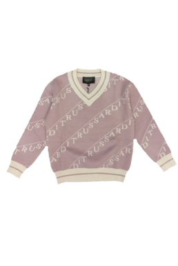 Maglione a V rosa bambina Trussardi