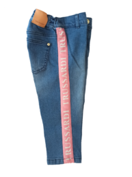 Jeans neonata banda rosa Trussardi