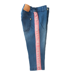 Jeans neonata banda rosa Trussardi