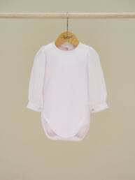 Body camicia elegante neonata rosa Ninnaoh