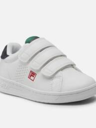 Crosscourt velcro ragazzo bianco verde Fila